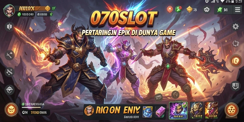 Tampilan gameplay seru dalam 070SLOT saat karakter bertarung.