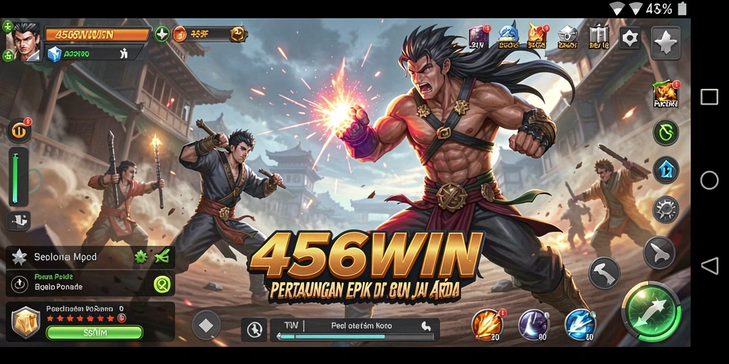 Cuplikan gameplay 456WIN yang penuh aksi dan strategi pertarungan.