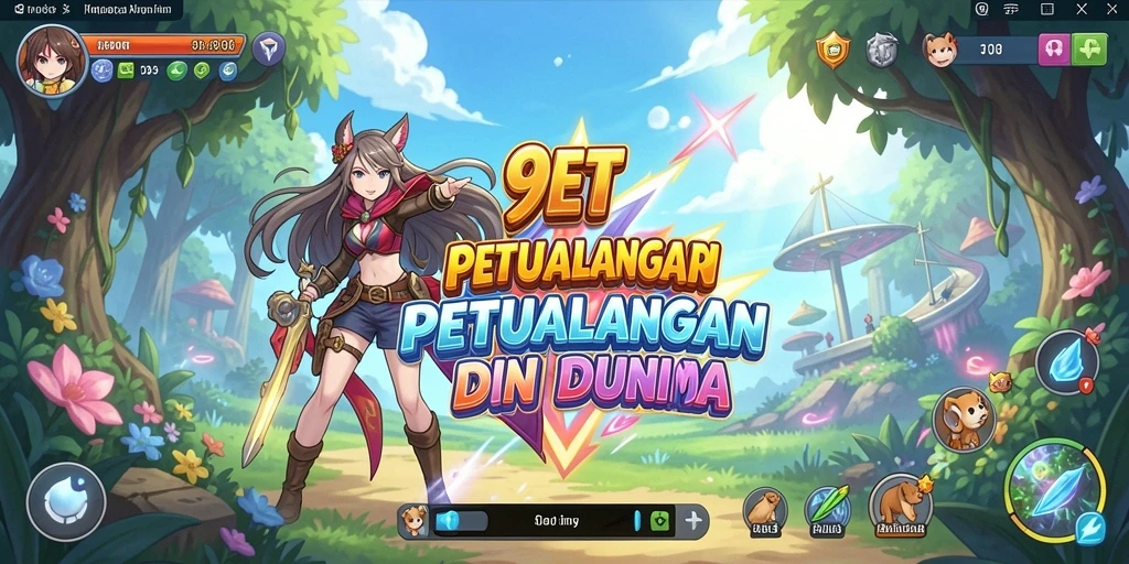 Screenshot gameplay 9ET menampilkan aksi seru di dunia anime.