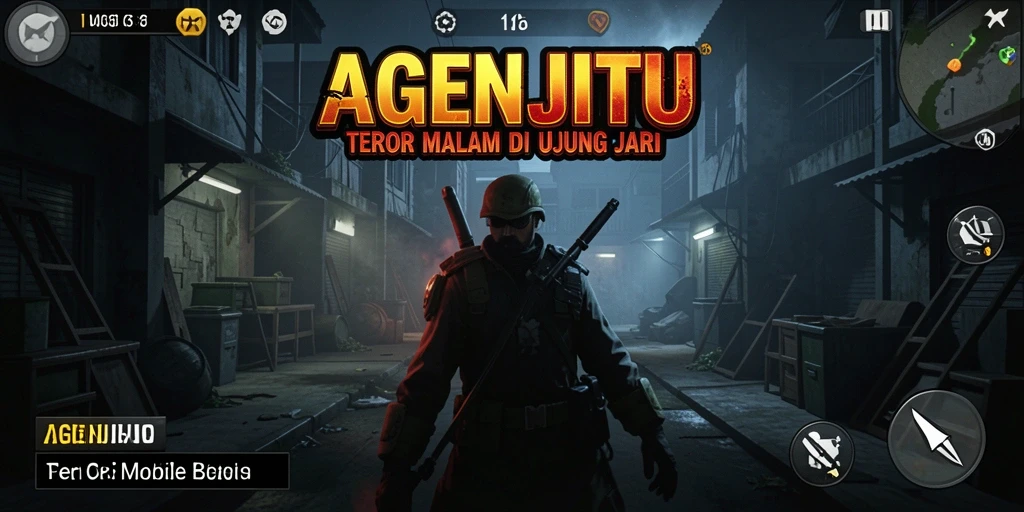 Tampilan gameplay AGENJITU yang mencekam dan penuh ketegangan.