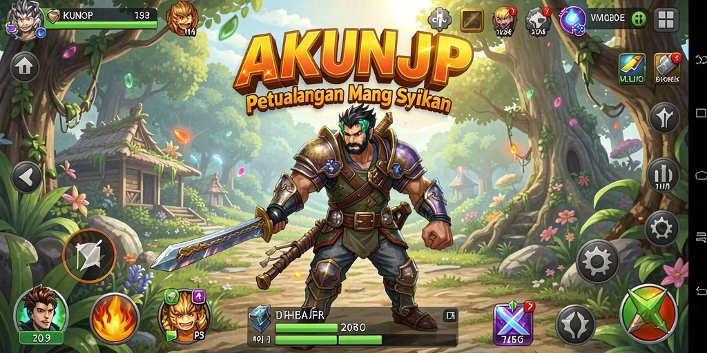 Gameplay AKUNJP yang penuh tantangan dan eksplorasi petualangan.