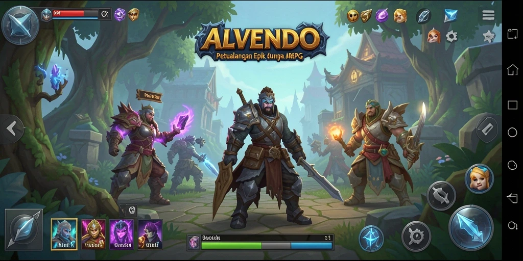 Screenshot ALVENDO menampilkan aksi pertarungan yang seru dan menegangkan.