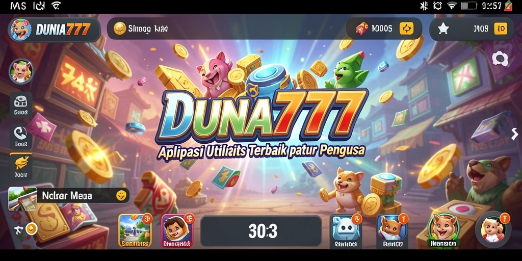 Tampilan antarmuka DUNIA777 yang bersih dan fungsional.