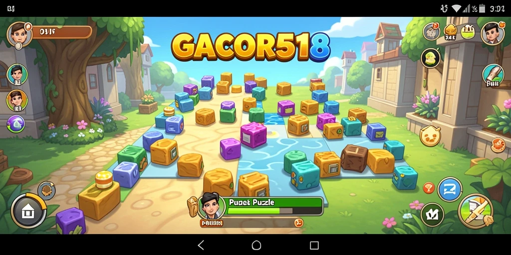 Tampilan gameplay menantang dari GACOR518 yang penuh warna.