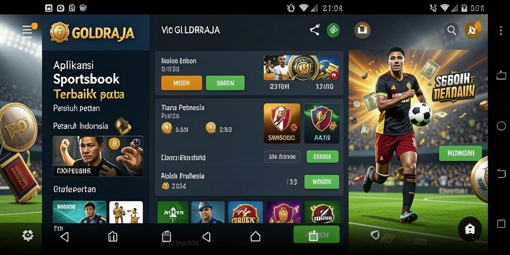 Tampilan gameplay Sportsbook GOLDRAJA yang menarik dan interaktif.