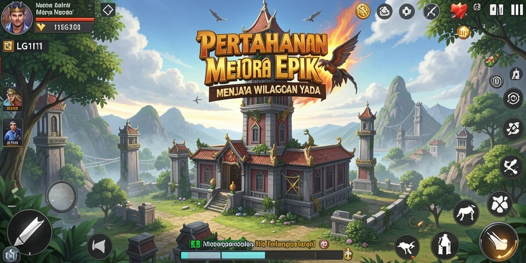 Gameplay mendebarkan dengan kombinasi strategi dan aksi Tower Defense.