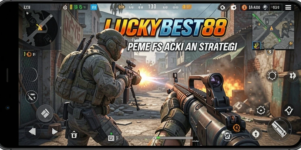 Gameplay mendebarkan LUCKYBEST88 dengan aksi FPS yang intens.