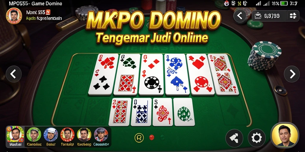 Tampilan gameplay seru di MPO555 dengan berbagai variasi Domino.