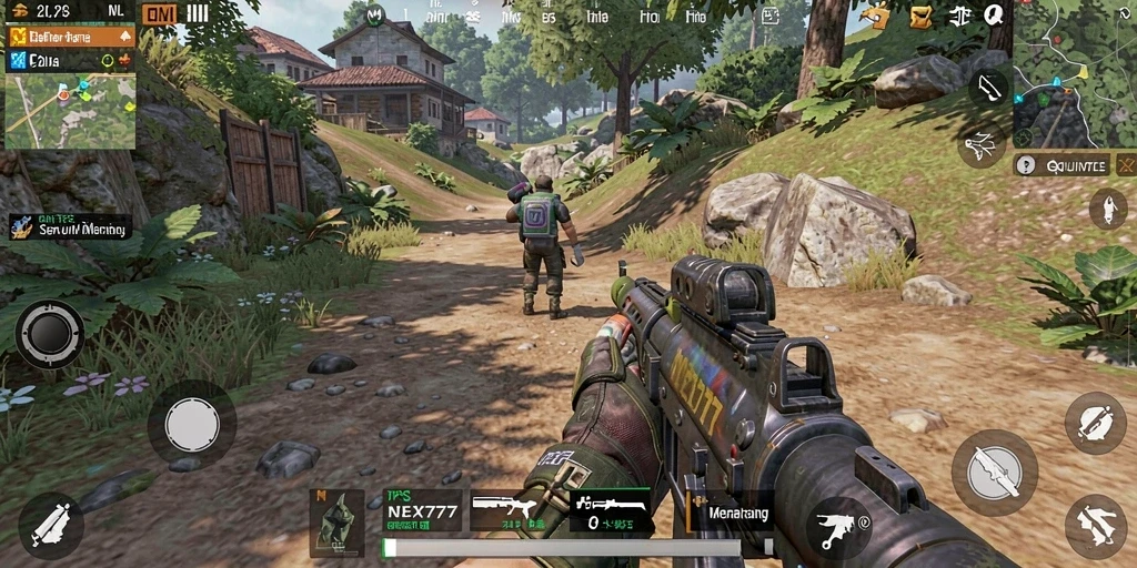 Gameplay seru NEX777 dengan aksi tembak-menembak intens.