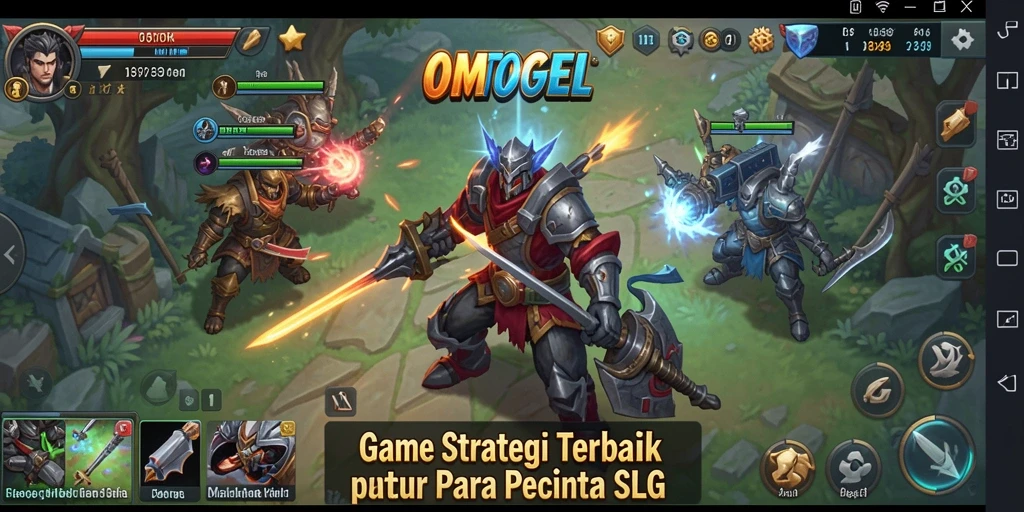 Screenshot gameplay OMTOGEL menunjukkan aksi pertempuran yang menarik dan strategi yang mendebarkan.