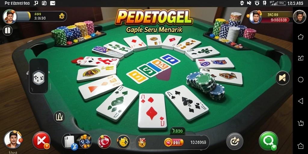 Tampilan gameplay Gaple yang seru dan interaktif di PEDETOGEL.