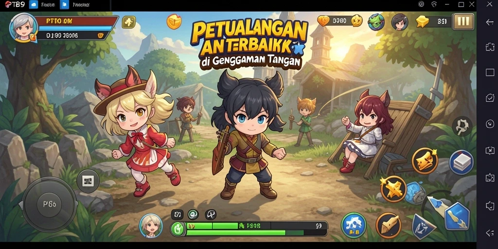 Tangkapan layar dari gameplay seru <strong>PT89</strong> dengan aksi karakter anime.