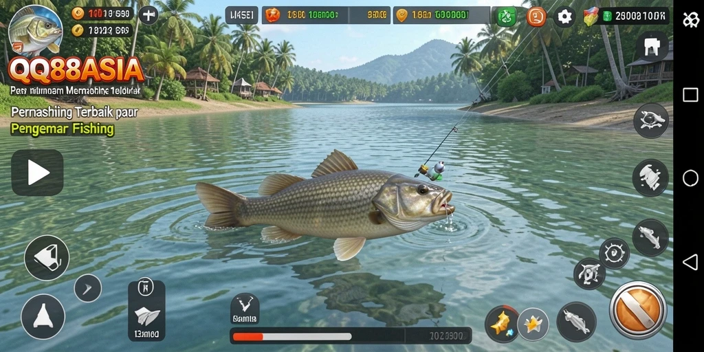 Tampilan gameplay QQ88ASIA yang menampilkan pengalaman memancing yang seru.