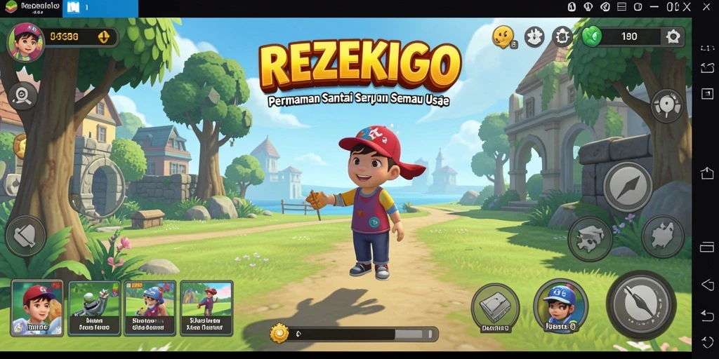 Tampilan gameplay seru dari REZEKIGO yang penuh warna.