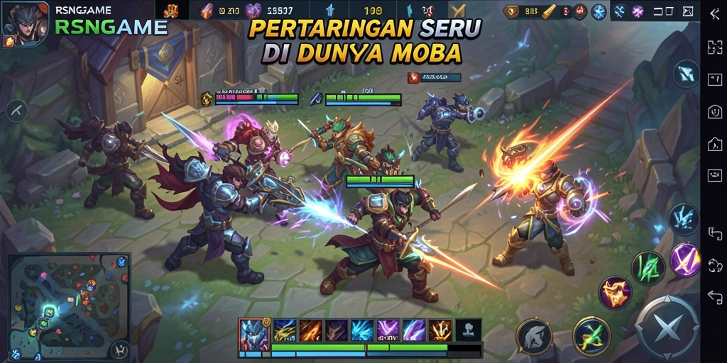Tampilan gameplay seru pertarungan di RSNGAME.